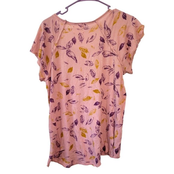 Anthropologie t.la Sylvan Flutter Sleeve Botanical Print T-Shirt Size Small - Picture 2 of 5